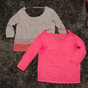 *TWO* American Eagle shirts - open / scoop in back